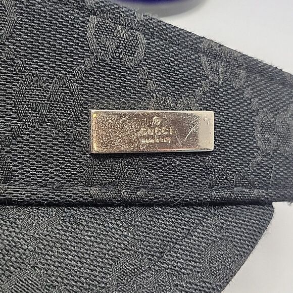 Gucci Black GG Logo Adjustable Sun Visor Made in Italy - Picture 11 of 14